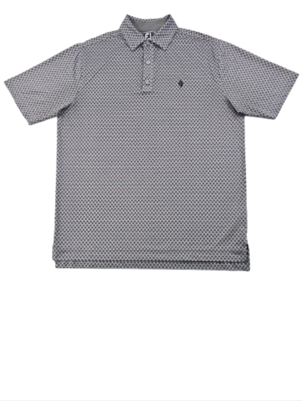 Footjoy Performance Athletic Fit Oak Leaf Golf Polo Mens L Allover Print Stretch